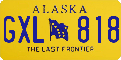 AK license plate GXL818