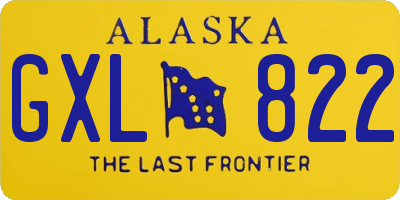 AK license plate GXL822