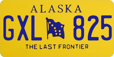 AK license plate GXL825