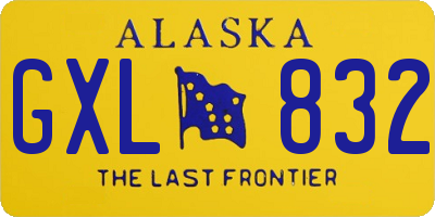 AK license plate GXL832
