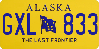 AK license plate GXL833