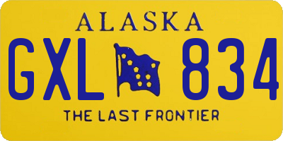 AK license plate GXL834