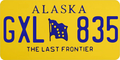 AK license plate GXL835