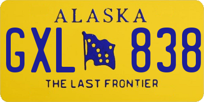 AK license plate GXL838