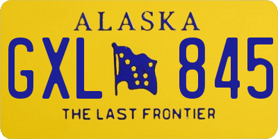 AK license plate GXL845