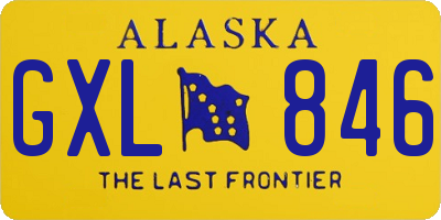 AK license plate GXL846