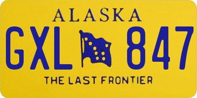 AK license plate GXL847