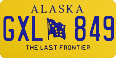 AK license plate GXL849