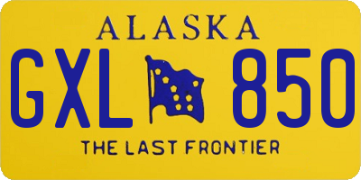 AK license plate GXL850