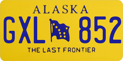 AK license plate GXL852