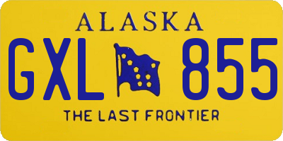 AK license plate GXL855