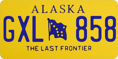 AK license plate GXL858