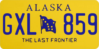 AK license plate GXL859