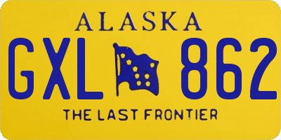 AK license plate GXL862