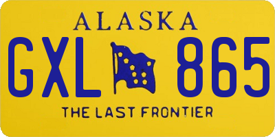 AK license plate GXL865