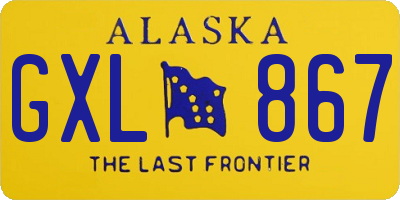 AK license plate GXL867