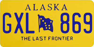 AK license plate GXL869