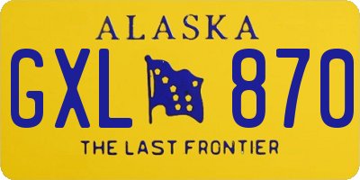 AK license plate GXL870