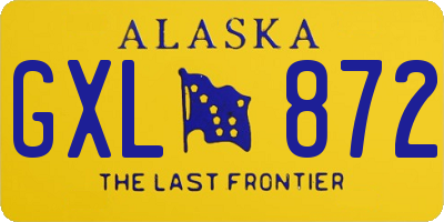 AK license plate GXL872