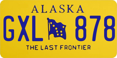 AK license plate GXL878