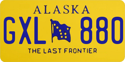 AK license plate GXL880