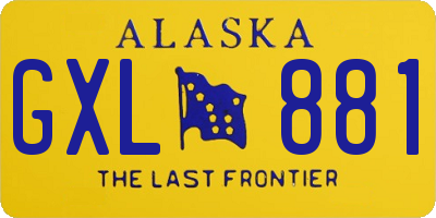 AK license plate GXL881