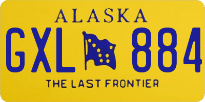 AK license plate GXL884