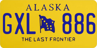 AK license plate GXL886