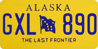 AK license plate GXL890