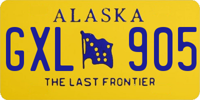 AK license plate GXL905