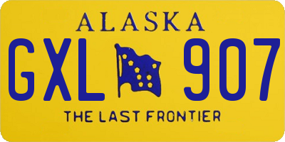 AK license plate GXL907