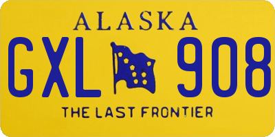 AK license plate GXL908