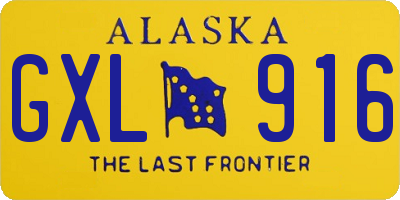 AK license plate GXL916