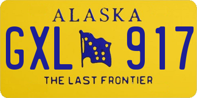 AK license plate GXL917