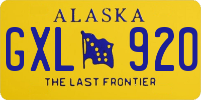 AK license plate GXL920