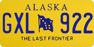 AK license plate GXL922