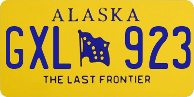 AK license plate GXL923