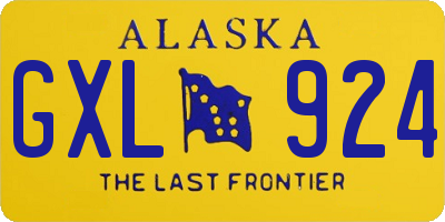 AK license plate GXL924