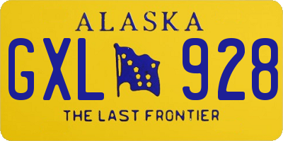 AK license plate GXL928