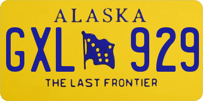 AK license plate GXL929