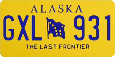 AK license plate GXL931