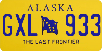 AK license plate GXL933