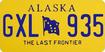 AK license plate GXL935