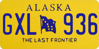 AK license plate GXL936