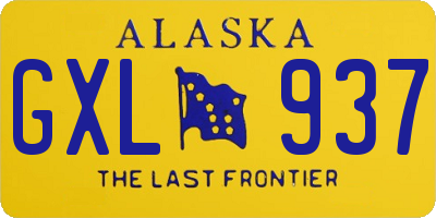 AK license plate GXL937