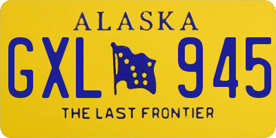 AK license plate GXL945