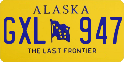 AK license plate GXL947