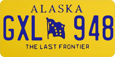 AK license plate GXL948