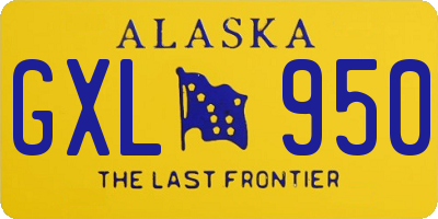 AK license plate GXL950
