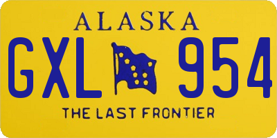 AK license plate GXL954